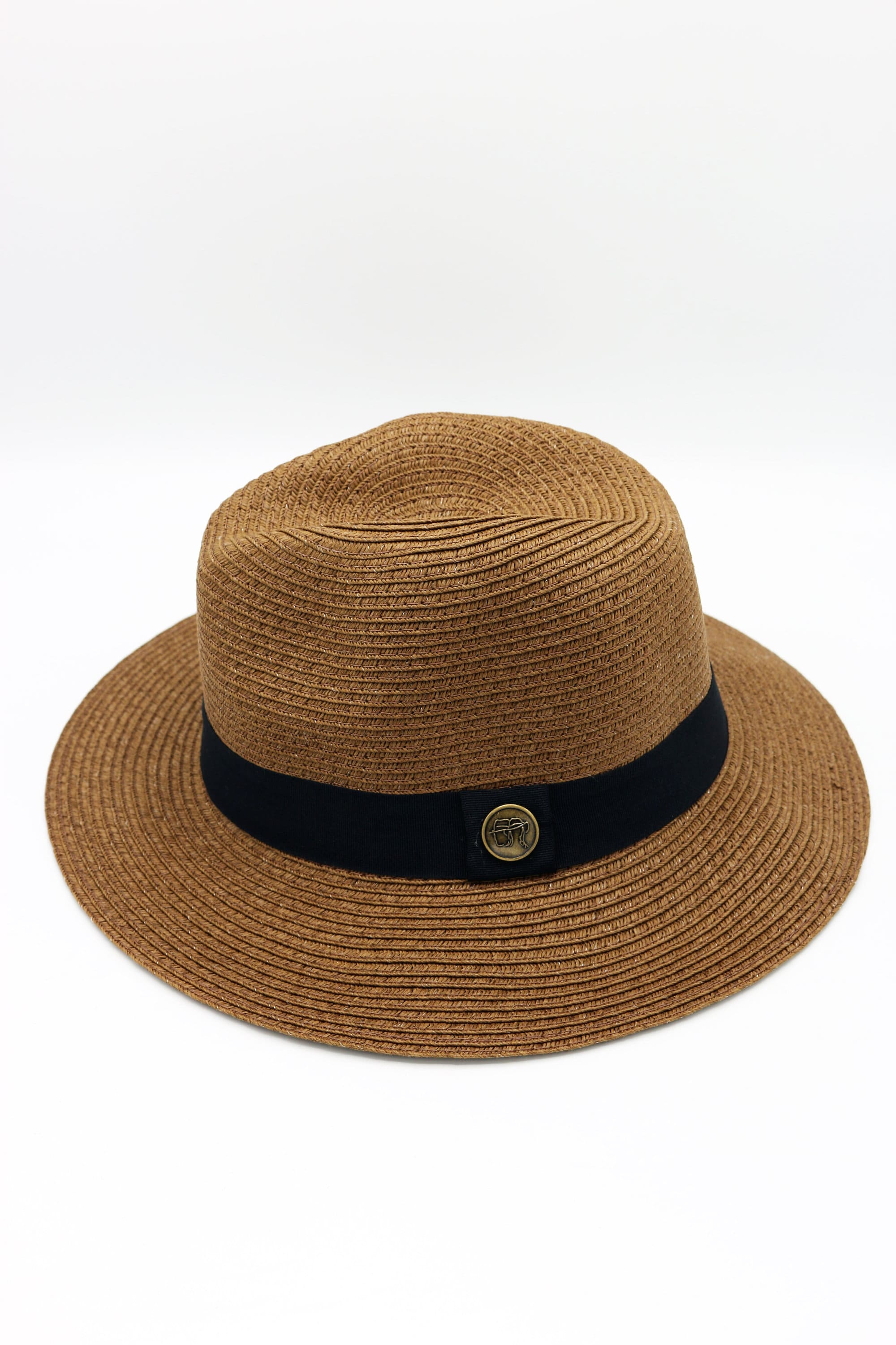 Brown Straw Panama Hat Fedora Hat 
