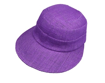 Purple Romantic Bow Style Wide Brim Jute Hat, Holiday Hat, Hatsquare Women Summer Hat, Beach Hat, Boho Hat, Foldable Sun Hat, Bridesmaid Hat