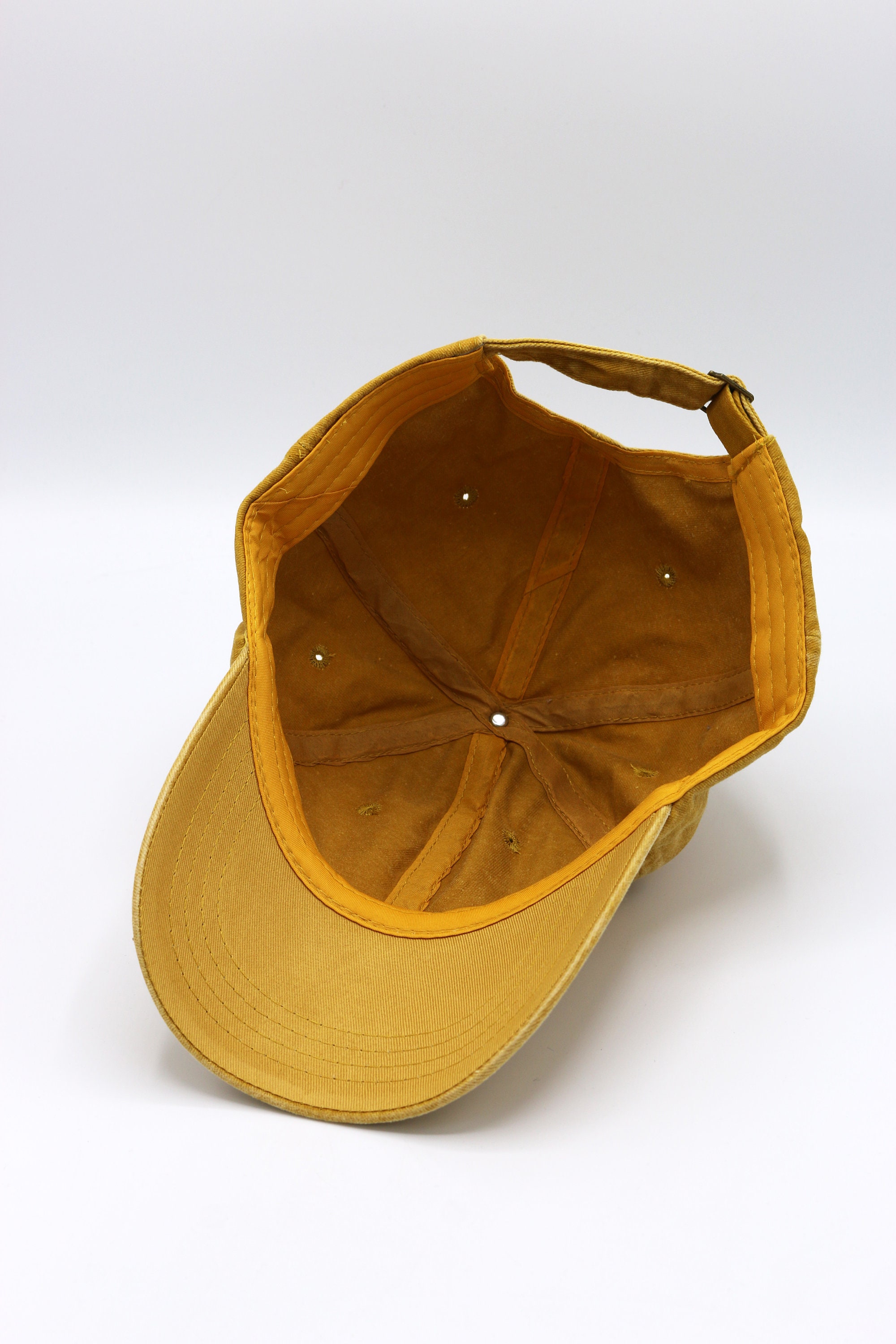 Yellow Cotton Baseball Cap, Baseball Hat, Pigment Dyed Cap, Men Summer Hat,  Adjustable Baseball Cap, Women Summer Hat 