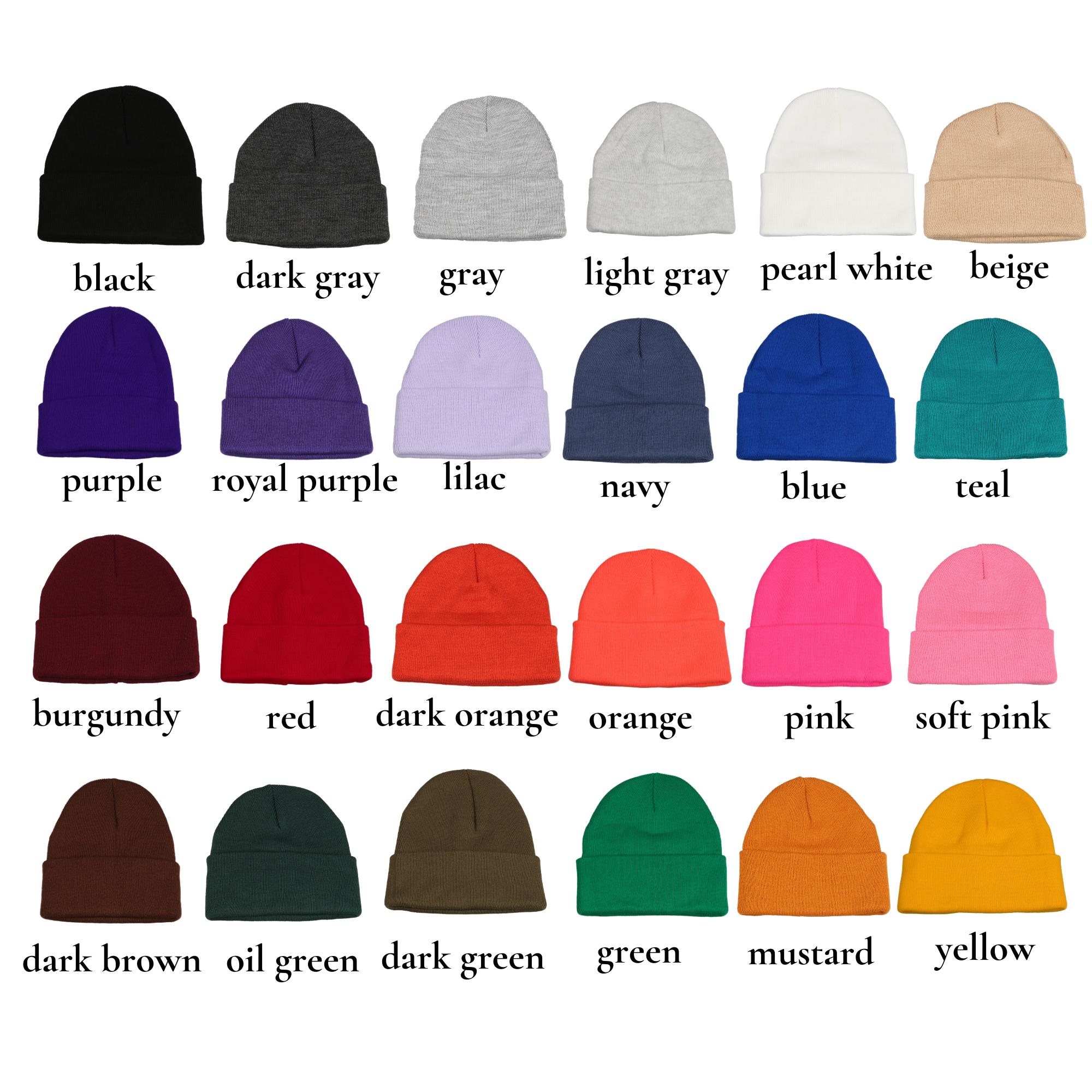 Navy Basic Beanie Cap, 24 Colors Soft Acrylic Unisex Beanie