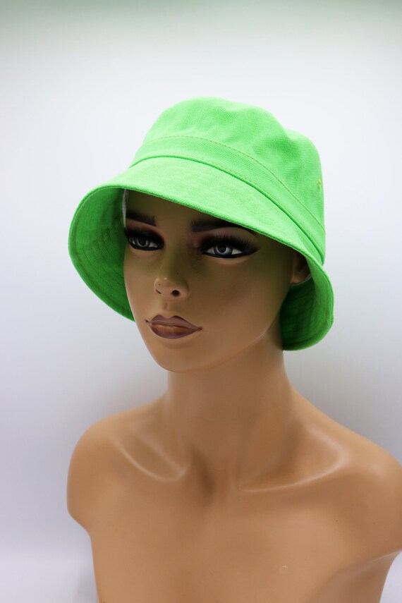 Neon Green Bucket Hat Bright Color 