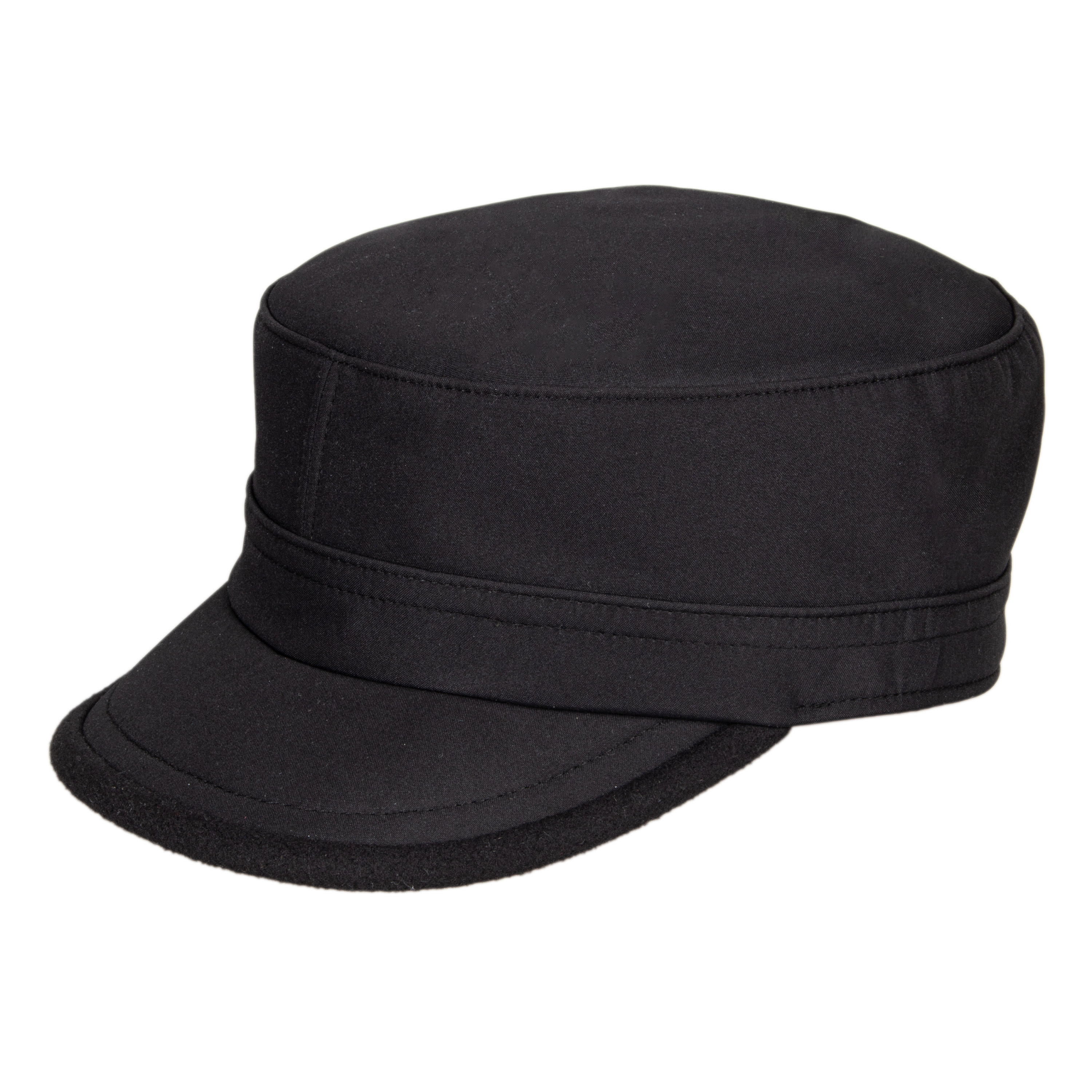 Black Winter Water Resistant Military Cap, Army Style Hat
