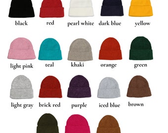 Colorful Unisex Seamless Beanie Cap, Acrylic Unisex Beanie, Hatsquare Winter Beanie, Man Skull Cap, Cuffed Knit Beanie, Women Super Soft Cap