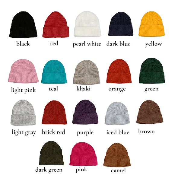 Colorful Unisex Seamless Beanie Cap, Acrylic Unisex Beanie, Hatsquare Winter Beanie, Man Skull Cap, Cuffed Knit Beanie, Women Super Soft Cap