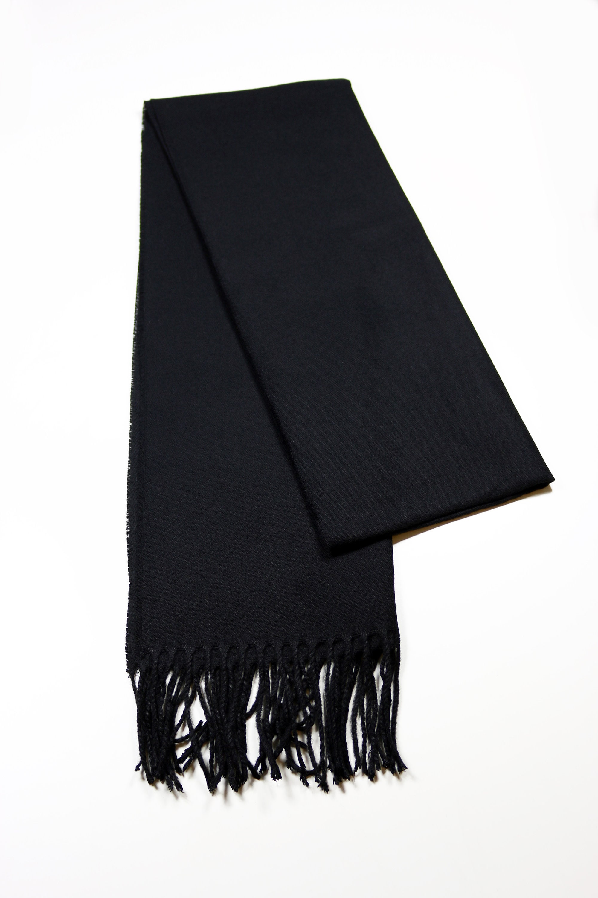 スカーフ Fabio Scarf in Black Wool Mix Black Wool Men Scarf, Suit Scarf, Scarves for Men, Hatsquare