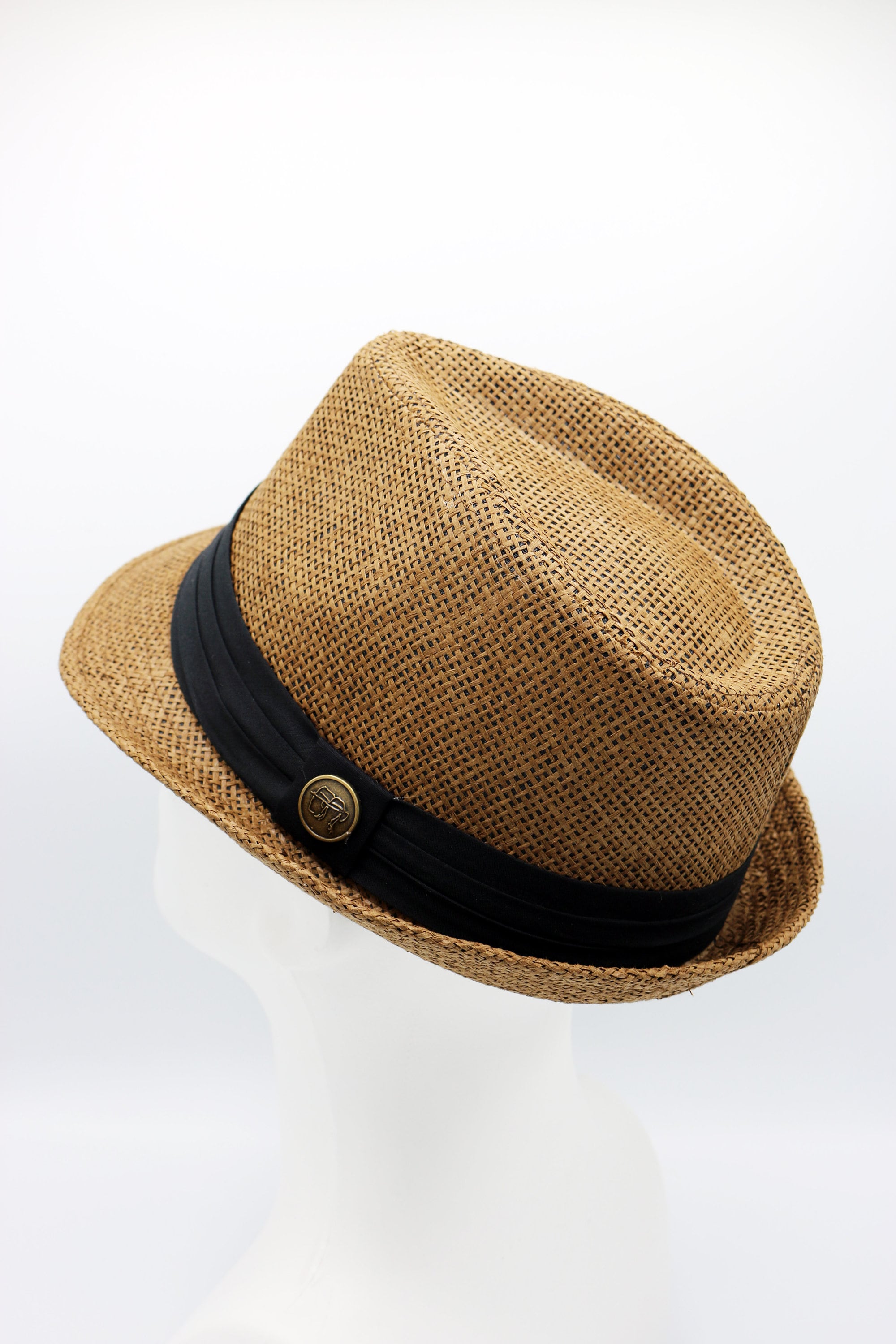 rag & bone Brown Straw Fedora with Black Band rag & bone Straw Hats for Women for sale | eBay main image 3