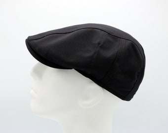 Casquette plate d'été en coton noir, chapeau Peaky Blinders, chapeau Baker Boy, casquette plate irlandaise, chapeau d'été léger pour homme, chapeau Ivy League, Spring Gatsby