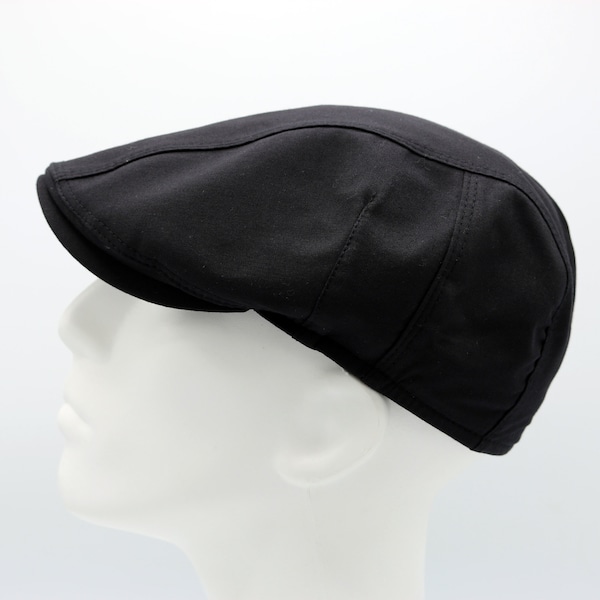 Black Cotton Summer Flat Cap, Peaky Blinders Hat, Baker Boy Hat, Irish flat cap, Lightweight Summer Men Hat, Ivy League Hat, Spring Gatsby