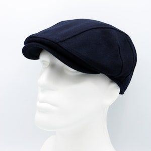 Dark Blue Wool Flat Cap, Peaky Blinders Hat, Baker Boy Wool Hat, Irish flat cap, Christmas Gift, Hatsquare Newsboy Cap, Man Scarf Gatsby Hat