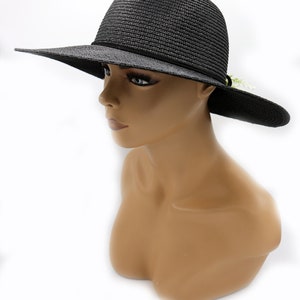 Black Straw Hat With Flowers Holiday Hat Women Summer Hat - Etsy