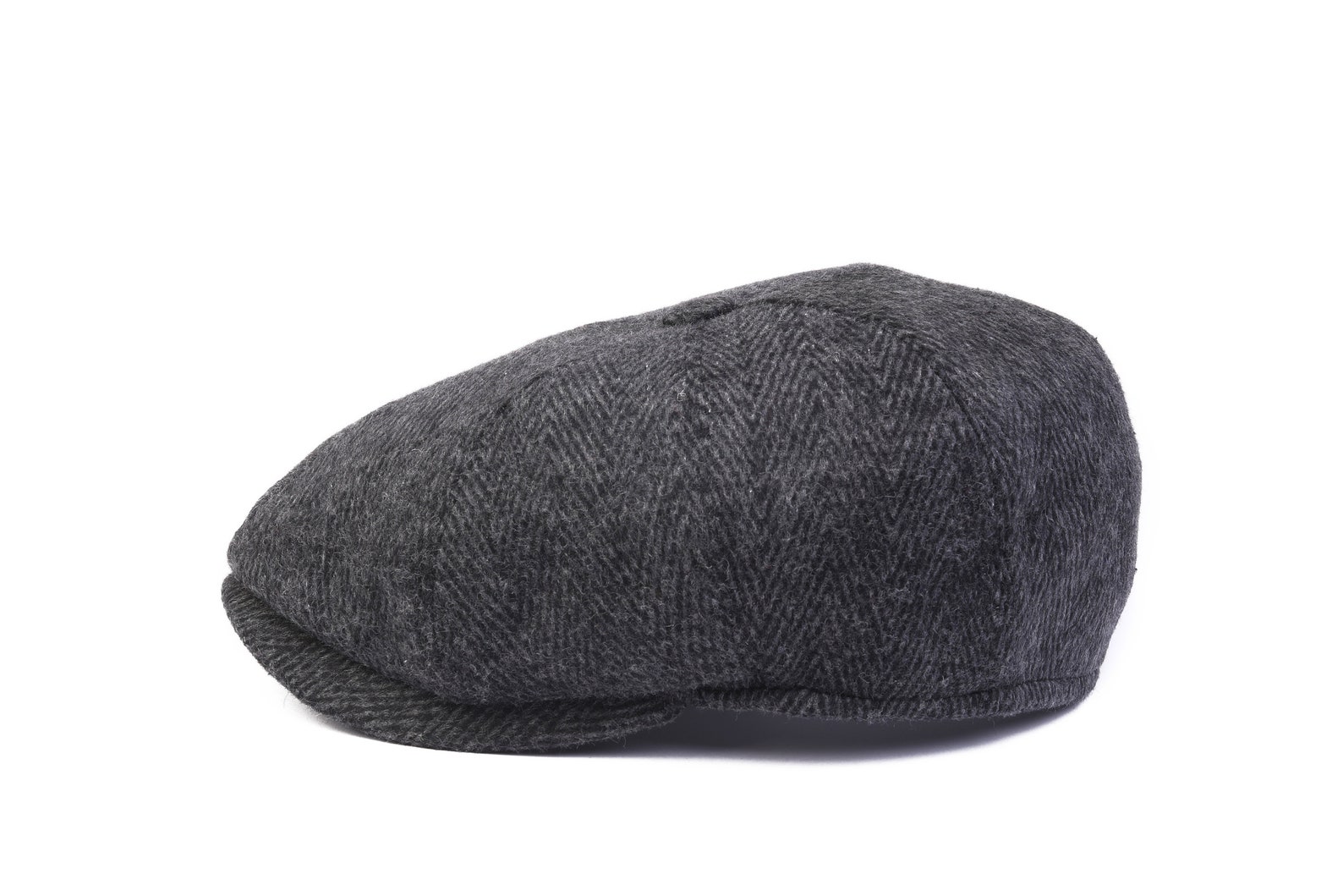 Dark Gray Wool 8 Panel Peaky Blinders Hat Baker Boy Hat - Etsy