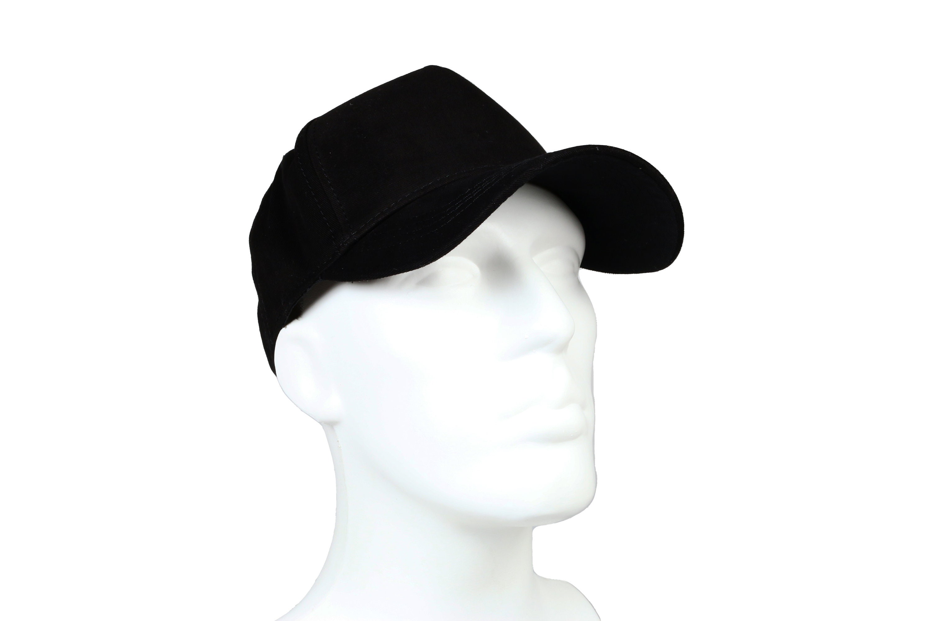 Black Cotton Fabric Baseball Cap Baseball Hat Men Summer Etsy