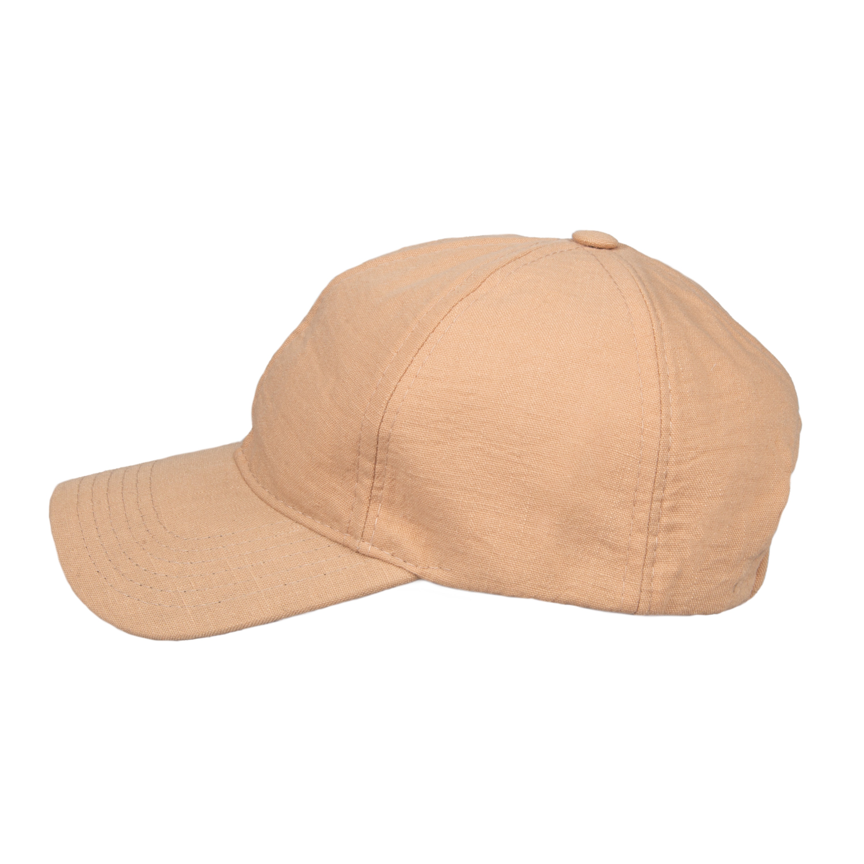 Beige Linen Fabric Baseball Cap, Hatsquare Baseball Hat, Summer