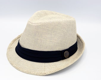 Beige Fedora Straw Hat, Hatsquare Straw Fedora Hat, Beach Hat, Sun Boho Hat, Short Brim Hat, Men Summer Hat, Woman Straw Hat, Summer Gift