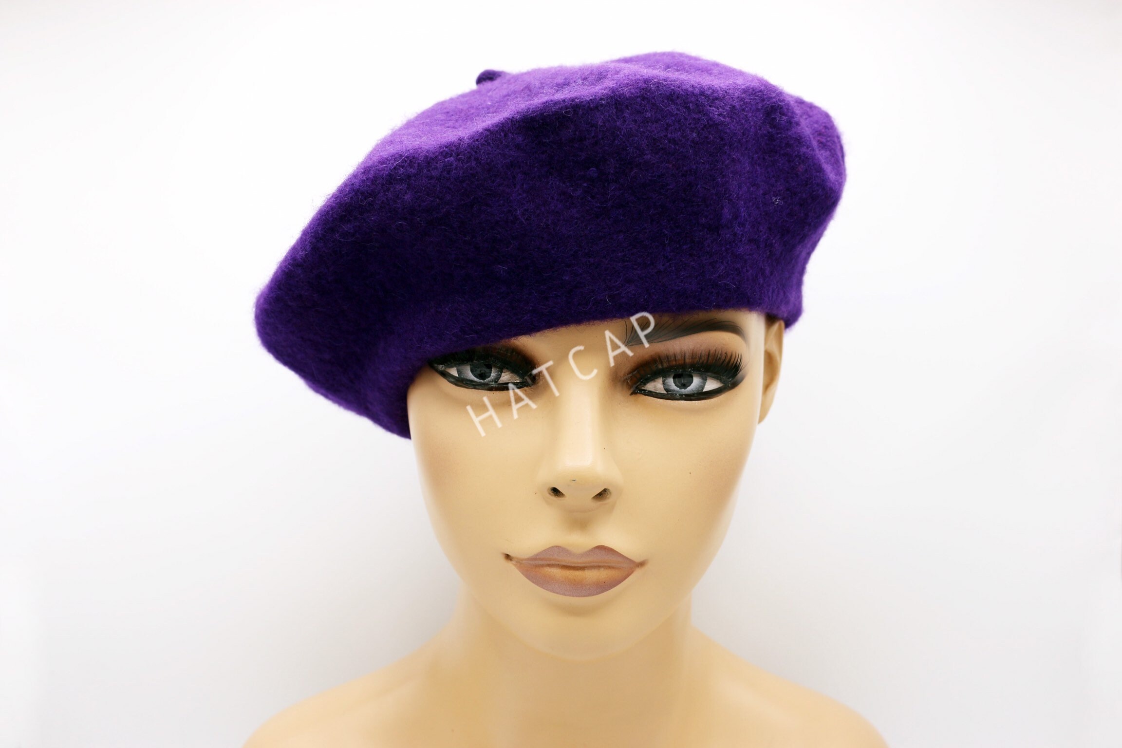 Purple French Beret Painters Hat Women Felt Beret Women Etsy