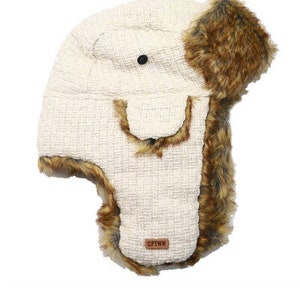 Bonnet aviateur en tissu à tricoter pour homme, chapeau en peau de mouton Faux Shearling, casquette de trappeur, chapeau d'hiver pour homme, chapeau à long oreillette, cadeau de Noël, cadeau d'anniversaire image 8