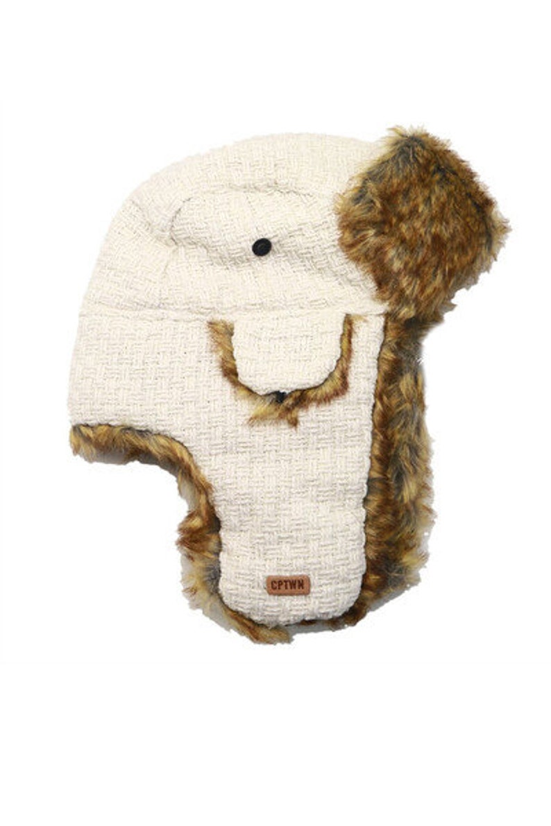 Bonnet aviateur en tissu à tricoter pour homme, chapeau en peau de mouton Faux Shearling, casquette de trappeur, chapeau d'hiver pour homme, chapeau à long oreillette, cadeau de Noël, cadeau d'anniversaire image 8