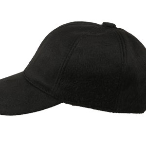 Black Wool Blend Baseball Hat, Hatsquare Baseball Cap, Winter Hat, Warm Hat, Men Baseball Cap, Christmas Gift, Sport Cap, Valentines Gift image 1