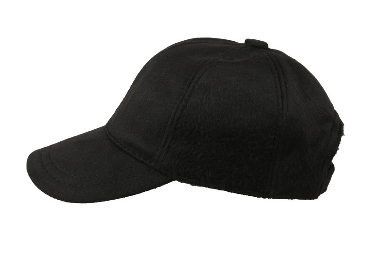 Black Wool Blend Baseball Hat, Hatsquare Baseball Cap, Winter Hat, Warm Hat, Men Baseball Cap, Christmas Gift, Sport Cap, Valentines Gift image 1