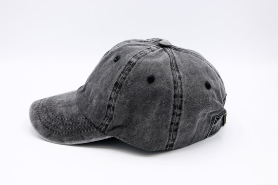 Black Cotton Baseball Cap, Baseball Hat, Pigment Dyed Cap, Men Summer Hat,  Adjustable Baseball Cap, Women Summer Hat 