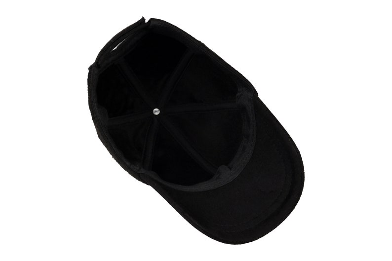 Black Wool Blend Baseball Hat, Hatsquare Baseball Cap, Winter Hat, Warm Hat, Men Baseball Cap, Christmas Gift, Sport Cap, Valentines Gift image 4
