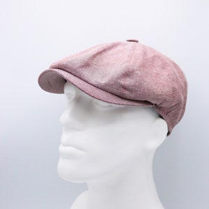Soft Red Summer Cotton 8 Panels Cap, Peaky Blinders Hat, Baker Boy Summer Hat,Irish flat cap, Gatsby Hat, Ultra Light Summer Hat