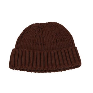 Dunkelbraune Winter Fischer Kurze Mütze, 18 Farben Gehäkelte Mann Docker Cap, Sailor Militär Brimless Hat, Handgemachte Skull Cap Dock Worker Hut