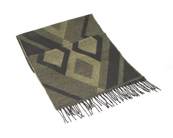 Écharpe pour homme en laine couleurs vertes, écharpe de costume, écharpes pour homme, écharpe d'hiver, écharpe en tissu de laine, cadeau d'anniversaire, cadeau de Noël, écharpe de garçon d'honneur