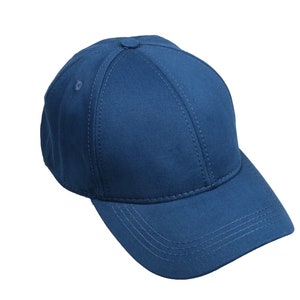 Navy Cotton Fabric Classic Baseball Cap, Hatsquare 6 Panel Baseball Hat,  Men Summer Hat, Adjustable Baseball Cap, Women Summer Sports Hat