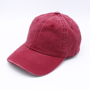 Red Cotton Summer Baseball Cap, Hatsquare Pigment Dyed Cap, Men Summer Hat, Adjustable Baseball Cap, Women Summer Hat, Sports Cap