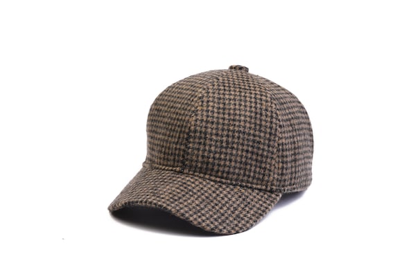 Milky Brown Houndstooth Wool Baseball 