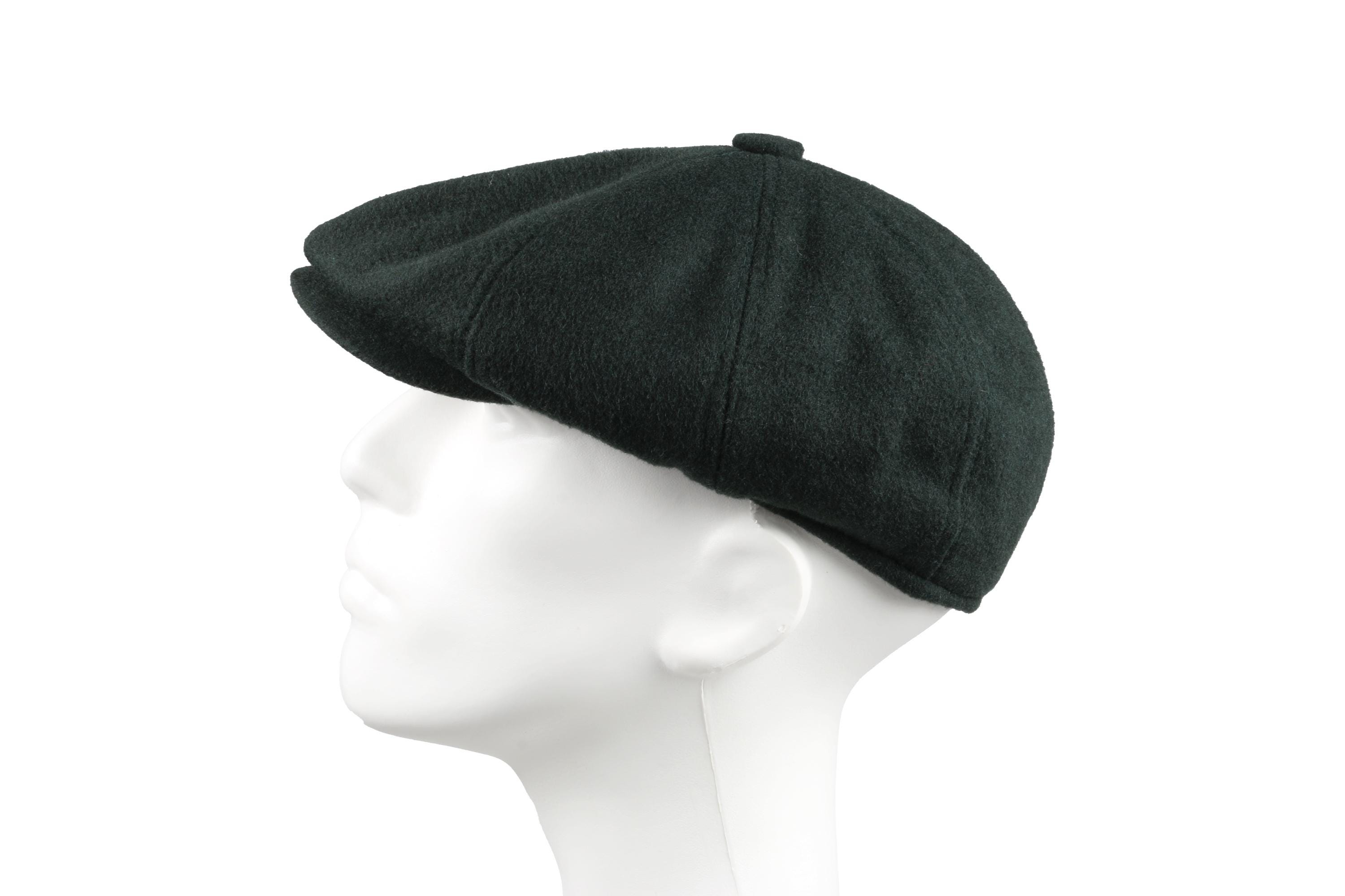 Dark Green Wool 8 Panels Newsboy Cap, Man Baker Boy Hat, Irish