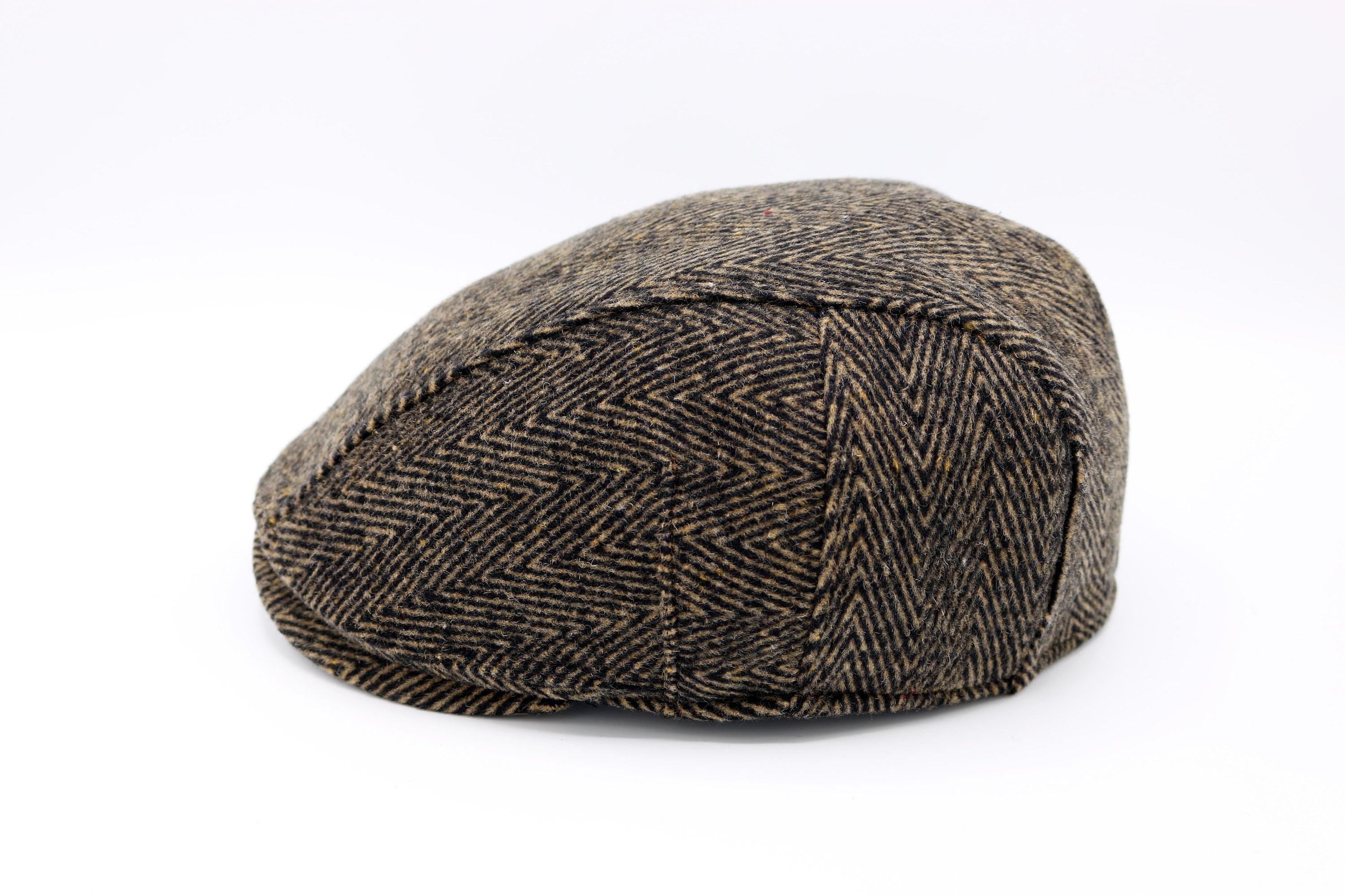 JOJOKUR designer Brown Herringbone Wool Newsboy Cap Baker Boy Hat M il_fullxfull.7033478604_95a6.jpg main image 3
