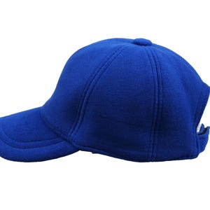 Blue Wool Blend Baseball Hat, Hatsquare Baseball Cap, Winter Hat, Warm Hat, Men Baseball Cap, Christmas Gift, Sport Cap, Valentines Day