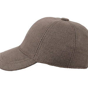 Mink Brown Wool Blend Baseball Hat, Hatsquare Baseball Cap, Winter Hat,Warm Hat, Men Baseball Cap, Christmas Gift, Sport Cap, Valentines Day
