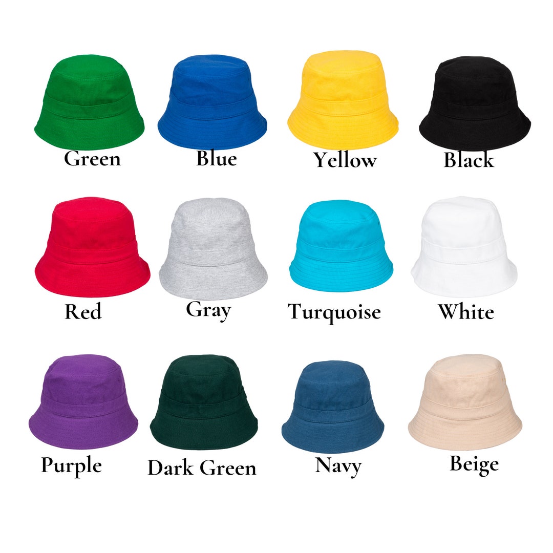 Cotton Bucket Hat, Bright Color Bucket Hat, One Size Hat, Women Summer