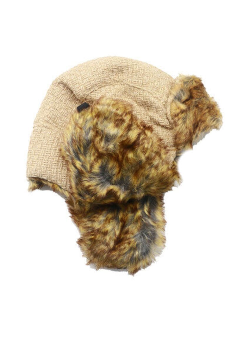 Bonnet aviateur en tissu à tricoter pour homme, chapeau en peau de mouton Faux Shearling, casquette de trappeur, chapeau d'hiver pour homme, chapeau à long oreillette, cadeau de Noël, cadeau d'anniversaire image 6