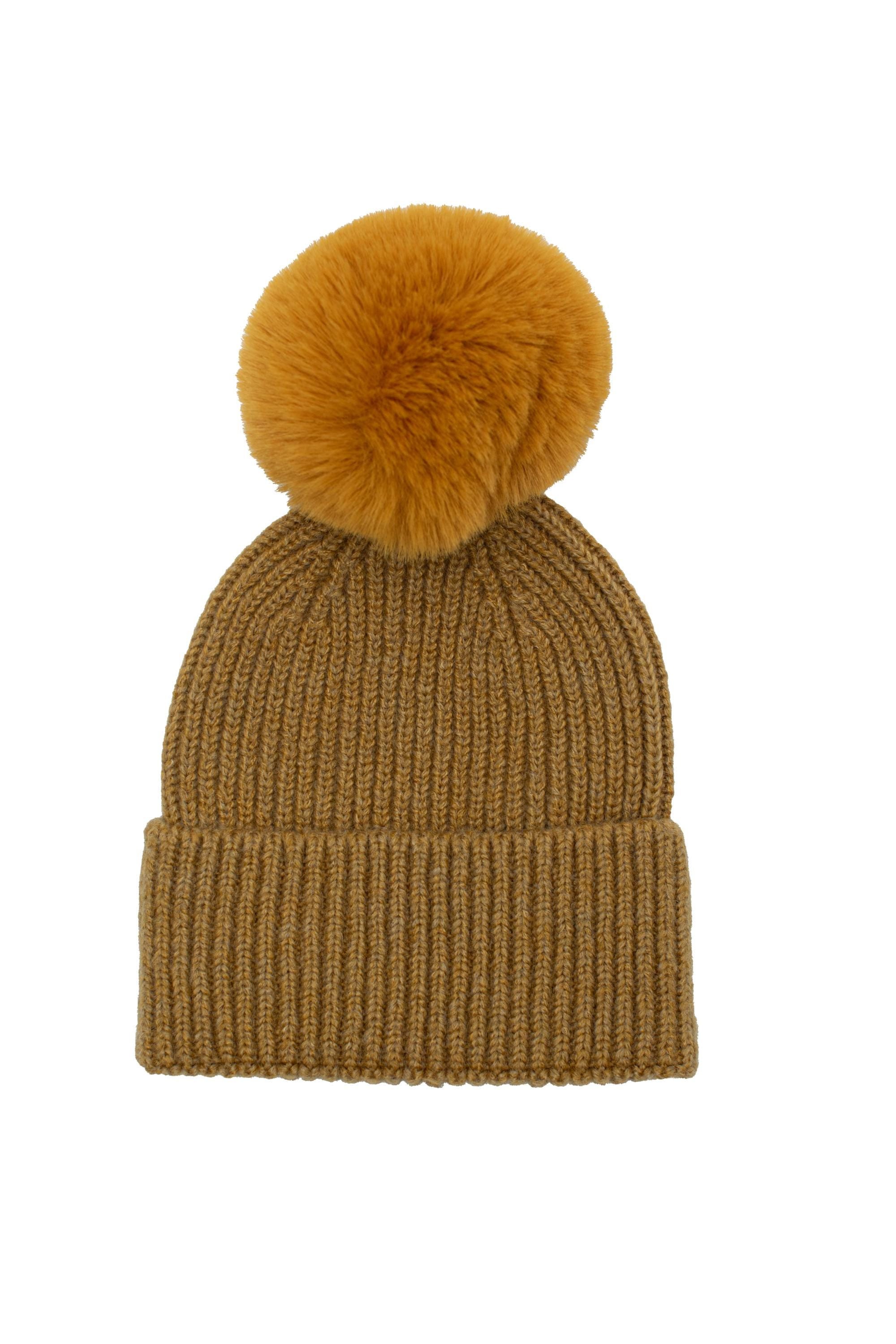 Unsubscribed Cashmere Ribbed Beanie Hat Yellow Knit Scull Cap OS Soft Luxury Signature Cashmere Ribbed Beanie – NAADAM main image 2