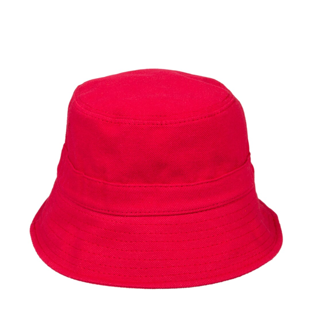 Red Cotton Bucket Hat, Women Bucket Hat, One Size Hat, Women Summer Hat