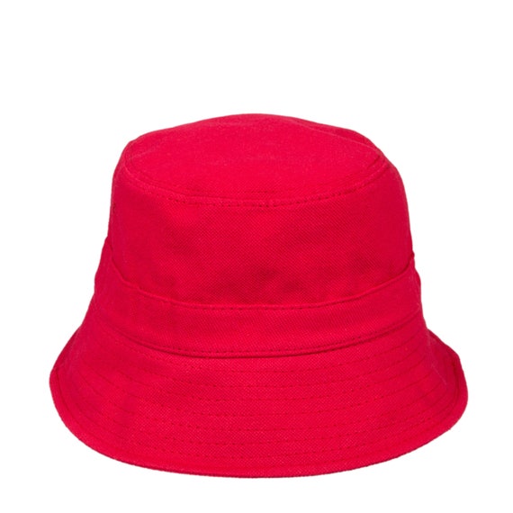 Red Cotton Bucket Hat, Women Bucket Hat, One Size Hat, Women