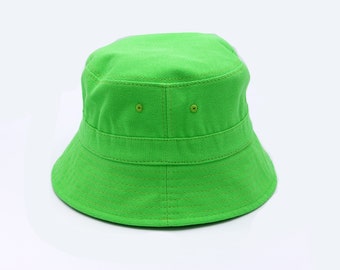 Neon Green Bucket Hat Bright Color 