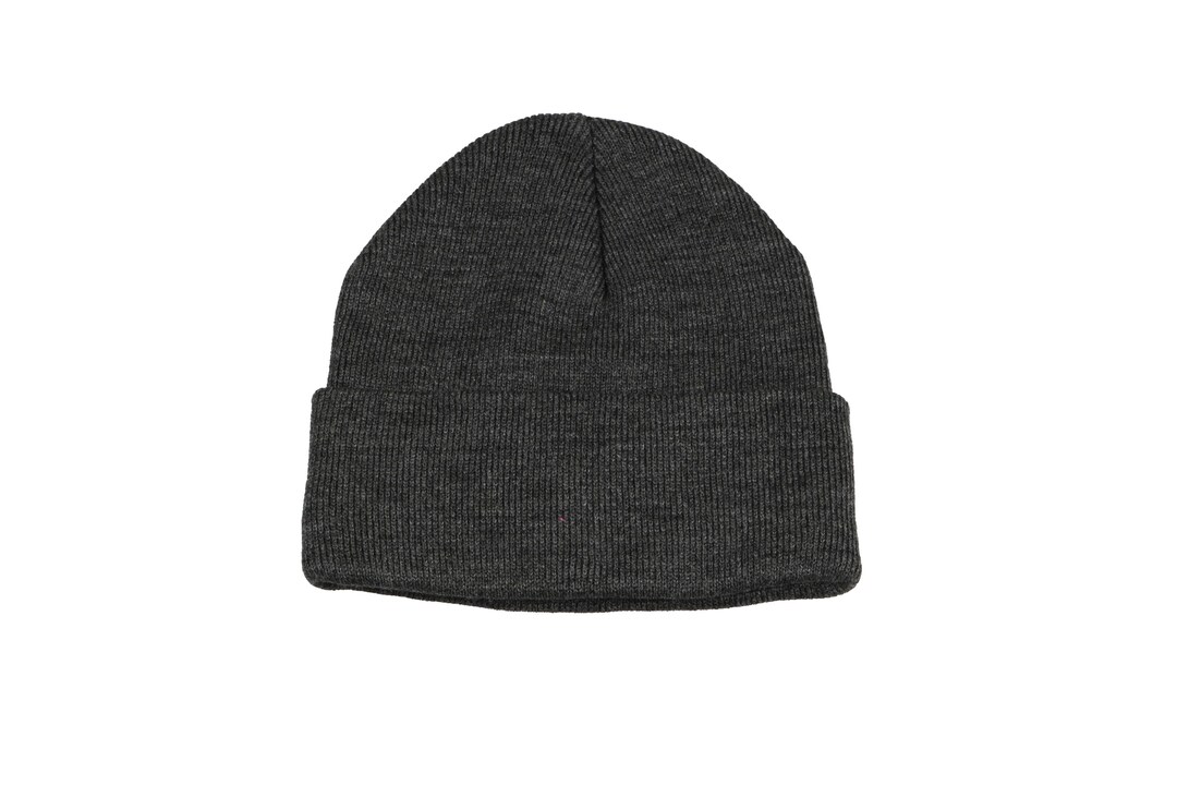 Dark Gray Basic Beanie Cap, 24 Colors Soft Acrylic Unisex