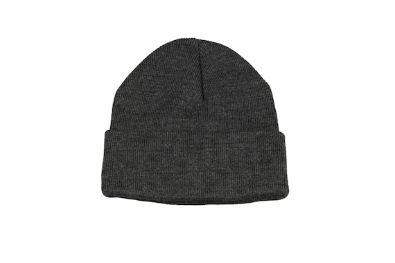 Dark Gray Basic Beanie Cap, 24 Colors Soft Acrylic Unisex Beanie