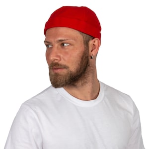 Cotton Docker Hat, Hatsquare Summer Man Beanie Cap, Sailor Military Brimless Hat, Cotton Streetwear Skull Cap, Fabric Dock Worker Hat