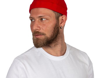 Cotton Docker Hat, Hatsquare Summer Man Beanie Cap, Sailor Military Brimless Hat, Cotton Streetwear Skull Cap, Fabric Dock Worker Hat