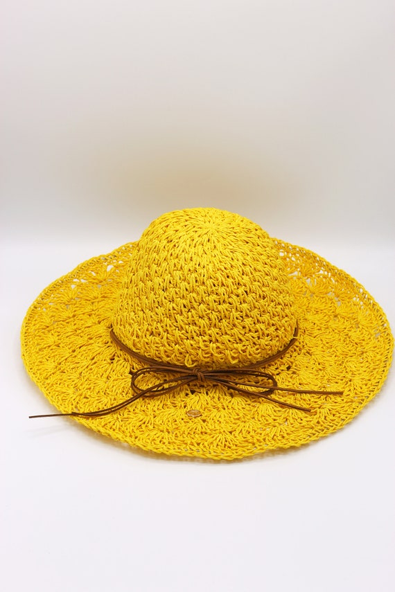 Wide Brim Straw Hat Holiday Hat | Etsy 