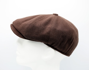 ZUM VERKAUF - Braune Wolle 8 Panels Man Cap, Peaky Blinders Hut, Baker Boy Wollhut, Irish Flat Gatsby, Hatsquare Man Newsboy Cap, Weihnachtsgeschenk