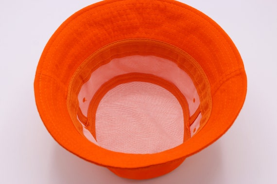 Neon Orange Bucket Hat Bright Color 