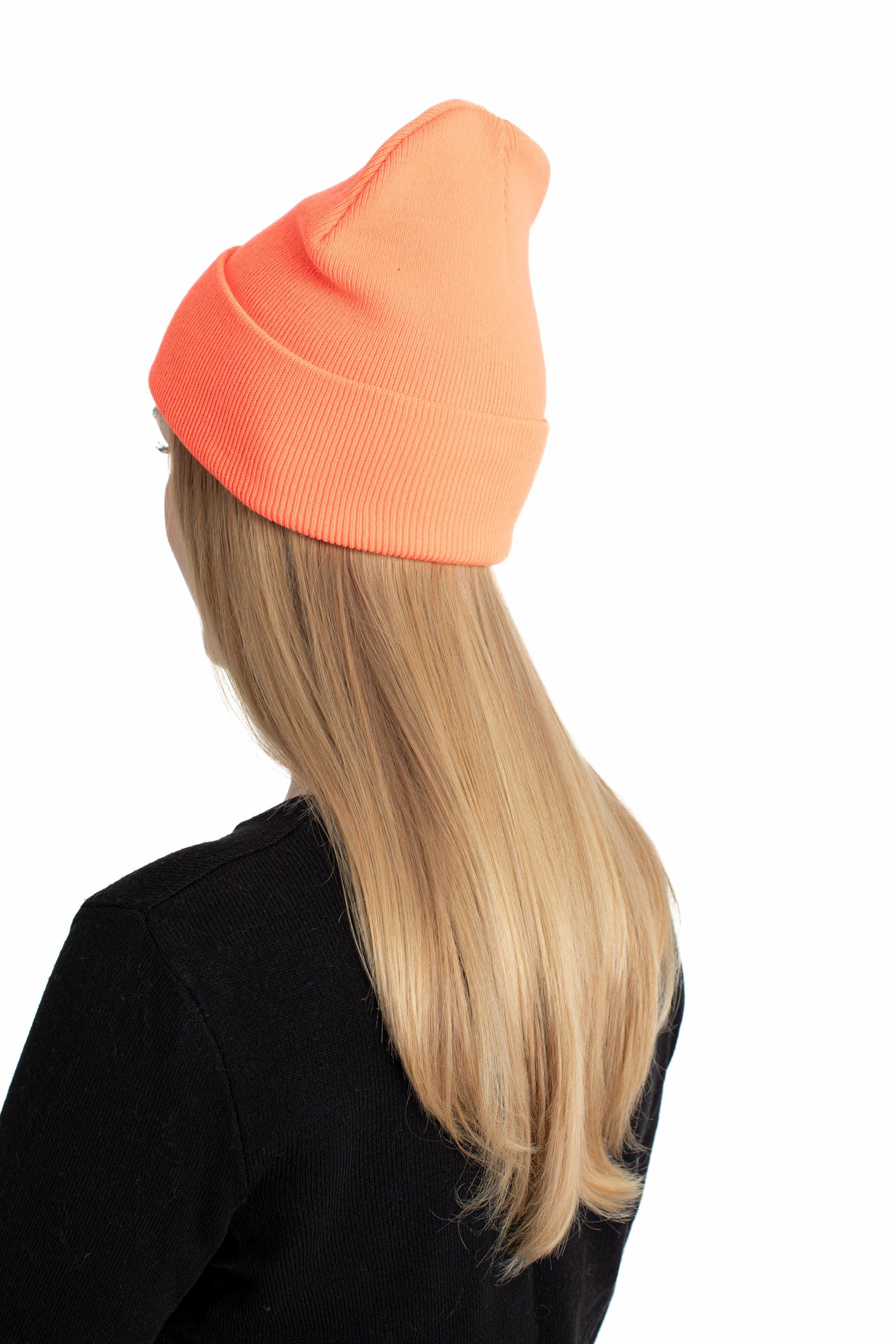 Orange Basic Beanie Cap, Acrylic Unisex Winter Beanie, Hatsquare