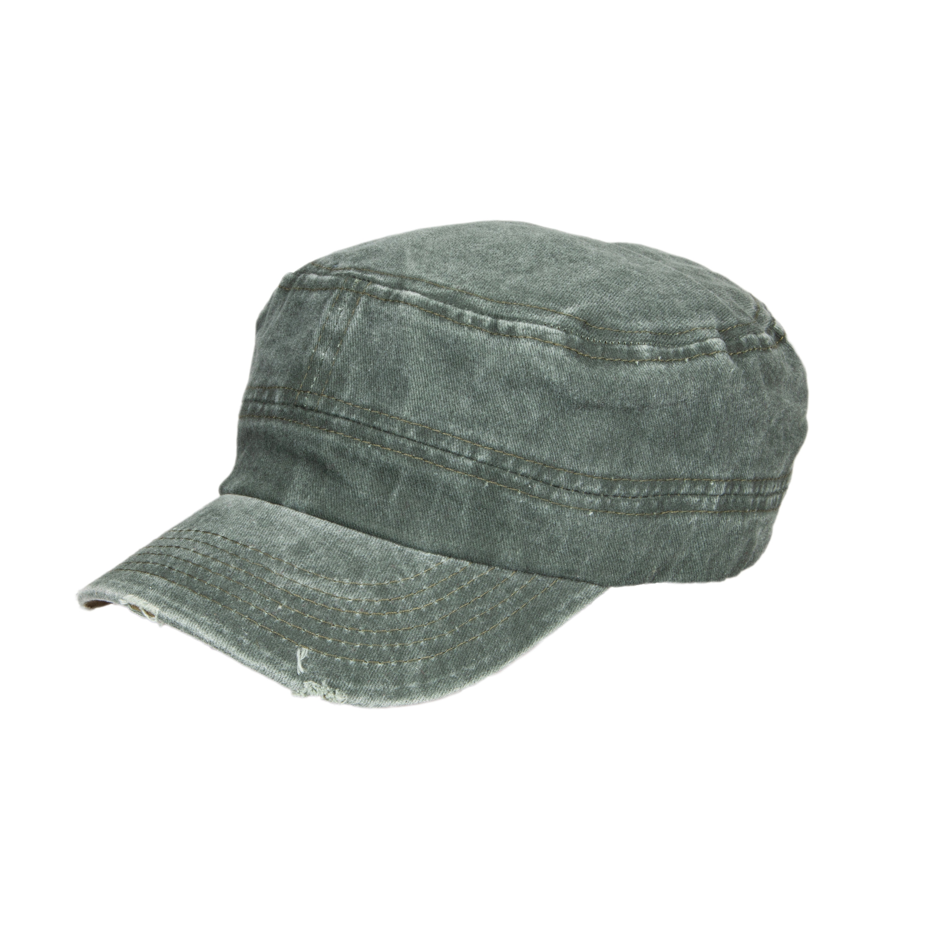 Forest Green Summer Pigment Dyed Cotton Military Cap, Army Style Hat ...